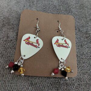 Women's ST. LOUIS CARDINALS GUITAR PICK EARRINGS